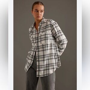 Anthropologie Pilcro The Hadley Plaid Shirt M